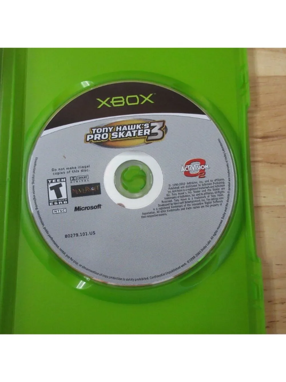 Tony Hawk's Pro Skater 3 Skateboarding (Microsoft Xbox, 2002) with Manual
